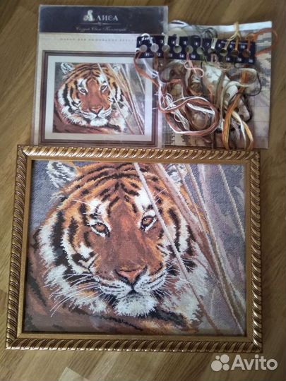 Тигр,символ года.Вышивка крестом