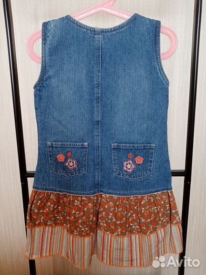 Джинсовый сарафан для девочки 116