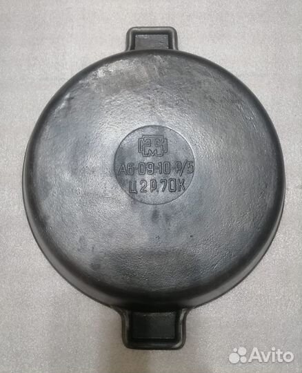 Сковорода-гриль чугунная с прессом СССР