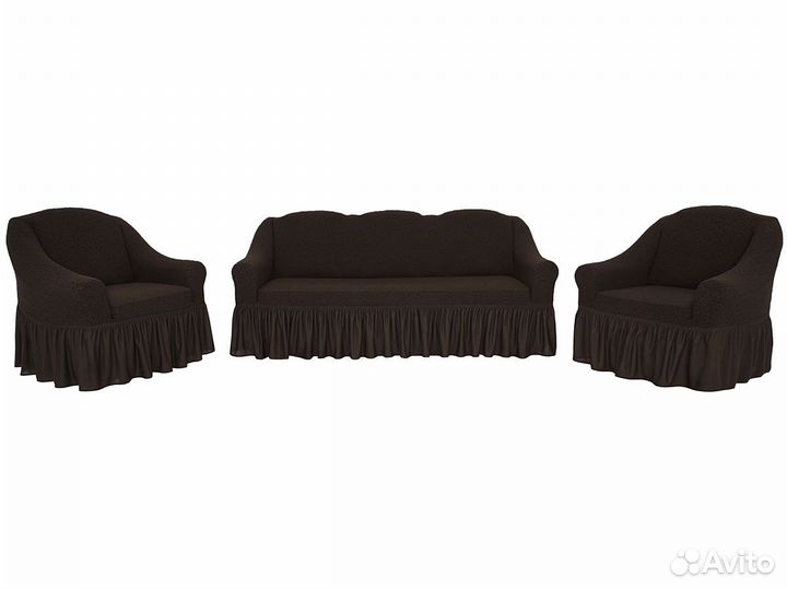 Набор чехлов на диван и кресла жаккард