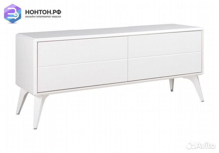 Тумба под тв Спейс 13.269 белый премиум / белый гл