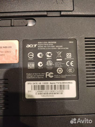 Ноутбук acer