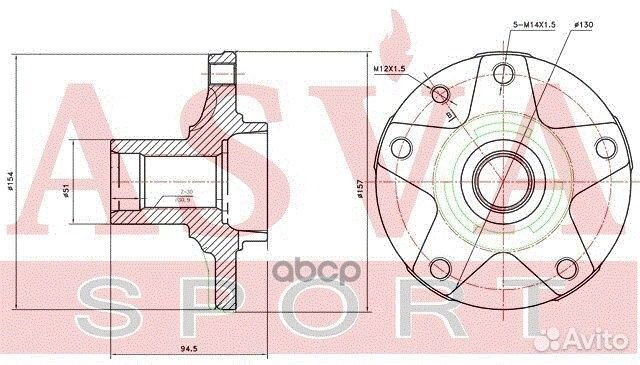 Ступица передняя vwwh7L asva