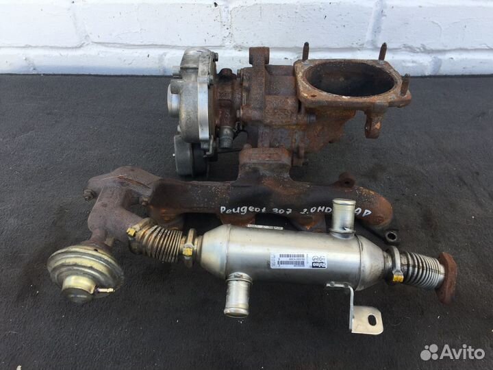 Клапан EGR с охладителем Peugeot 307 HDI 2.0л FAP