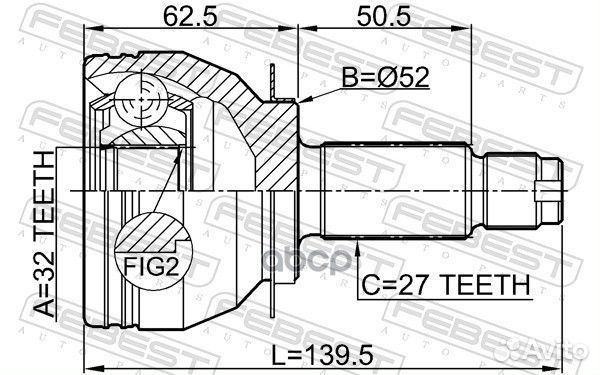 Шрус 0810-B13MT 0810-B13MT Febest