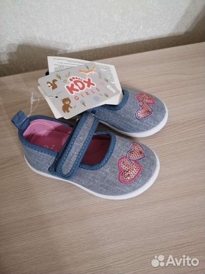 Туфли текстильные для девочки