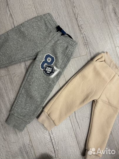 Флисовые теплые штаны 92р