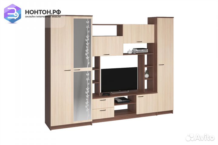 Стенка Марта-11 ясень шимо темный / ясень шимо све