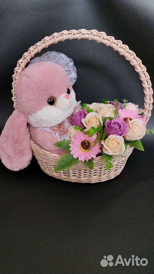 Букет из мыльных роз