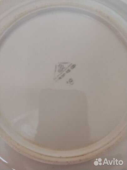 Фарфоровые тарелки, глубокие, гдр, 5шт