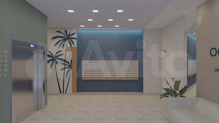 2-к. квартира, 45,9 м², 6/6 эт.