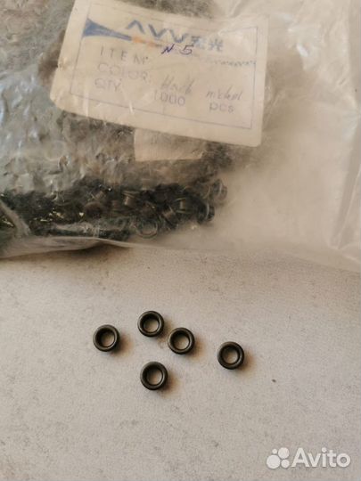 Блочки (люверсы без кольца) d4 d5 бронза, никель ч