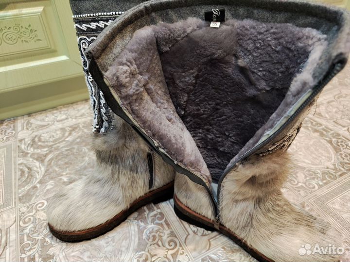 Монгольские унты из оленя женские