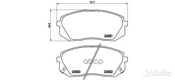 P30039 1302 02 581011DE00 колодки дисковые