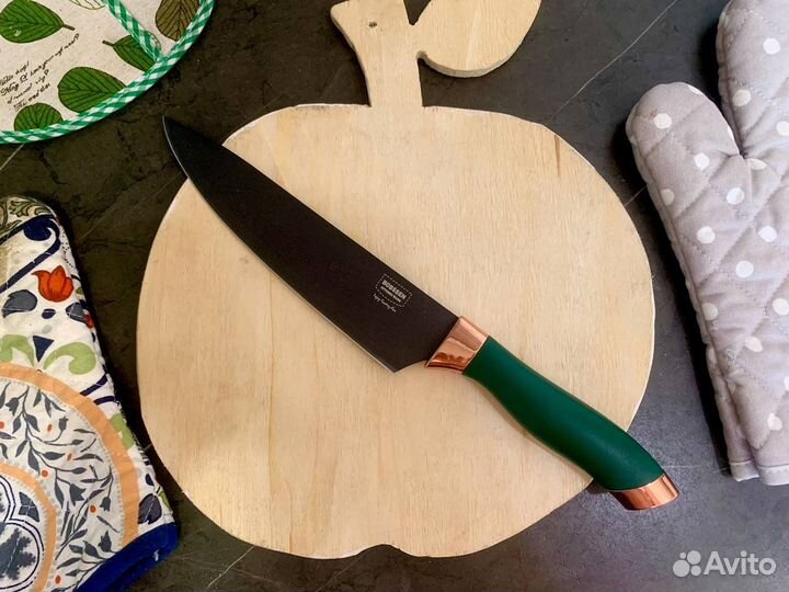 Набор ножей для кухни зеленый Bobsen