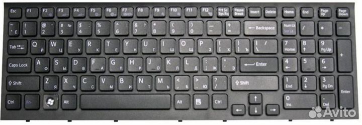 Клавиатура Sony vaio vpceb3E1E/WI с черной рамкой