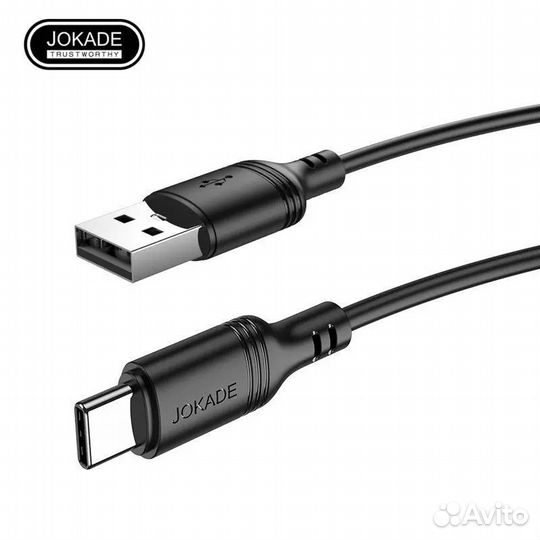 Сзу jokade JB020 1*USB + type-C 18W QC3.0 Black