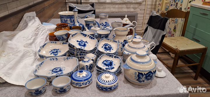 Сервиз Гжель 1858 г. рфз Ручная работа