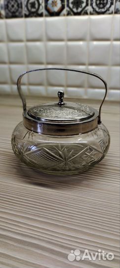 Хрустальная конфетница/сахарница СССР