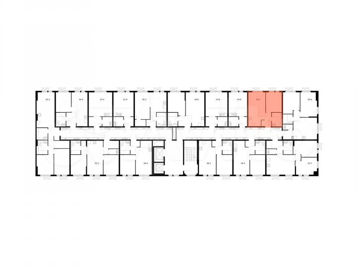 1-к. квартира, 36,1 м², 14/15 эт.