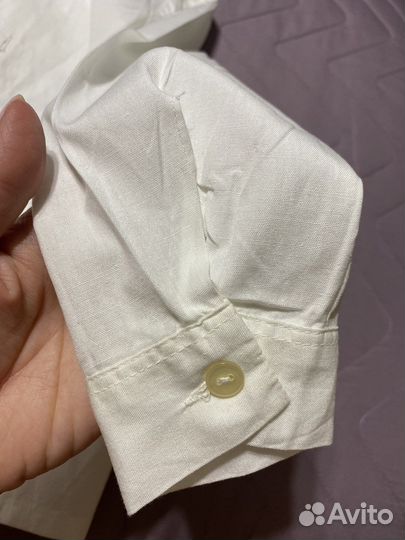 Рубашка белая для девочки, рост 110-116. СССР