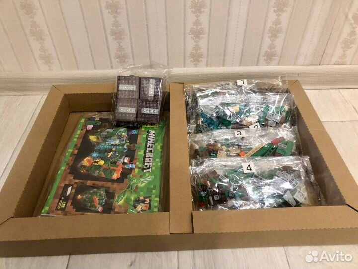 Конструктор Lego Minecraft с LED подсветкой