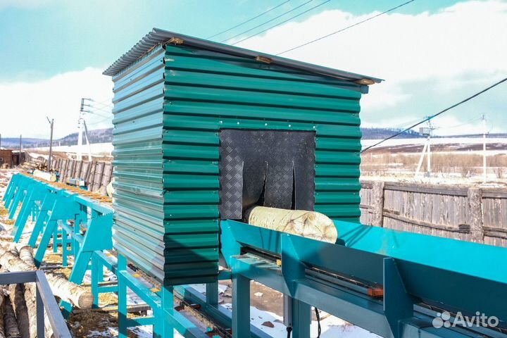 Линия сортировки бревна на 5 односторонних сбросов