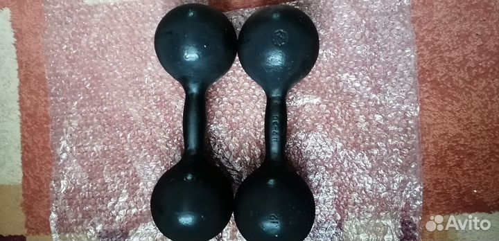 2 гантели по 12 кг,чугун