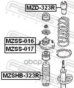 Пыльник амортизатора зад прав/лев mazda 323 BJ