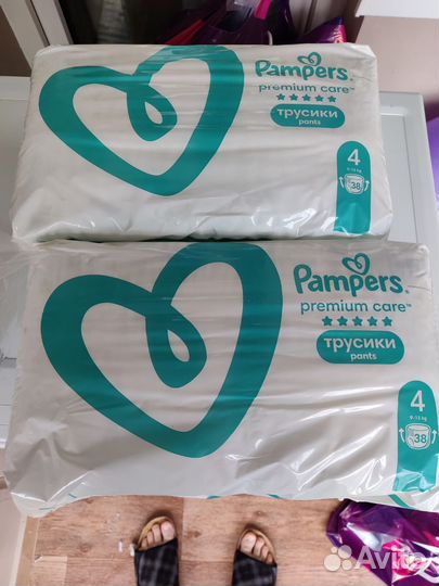 Pampers premium care 4 трусики
