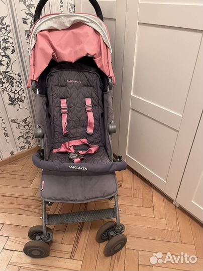Коляска - трость maclaren quest розово- серый цвет