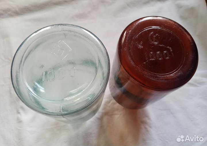 Старинные стеклянные банки 1 л. Винтаж СССР