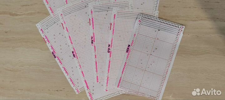 Перфокарты для вязальных машин Silver Reed