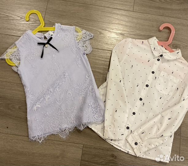 Блузки школьные 122 пакетом