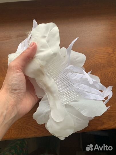 Свадебное украшение на голову цветы на гребне