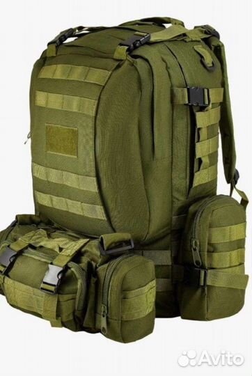 Тактический рюкзак 55 +15 литров олива