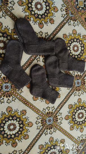 Носки ручной вязки шерстяные