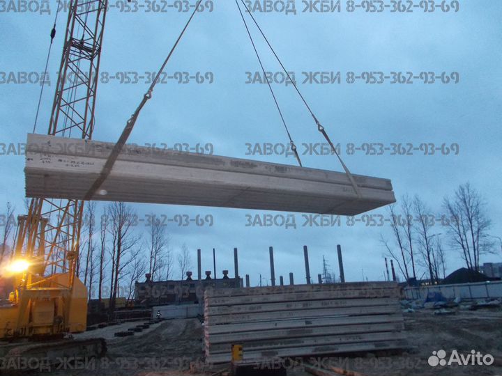 Плита перекрытия пустотная бетонная пк, пб