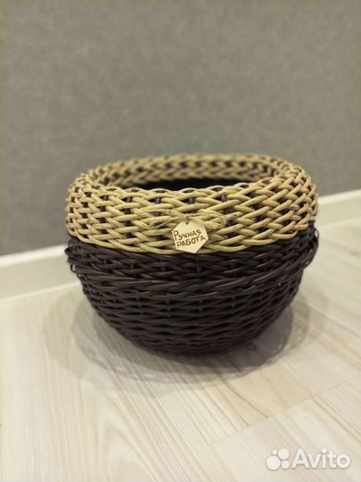 Кашпо из ротанга для дома и улицы