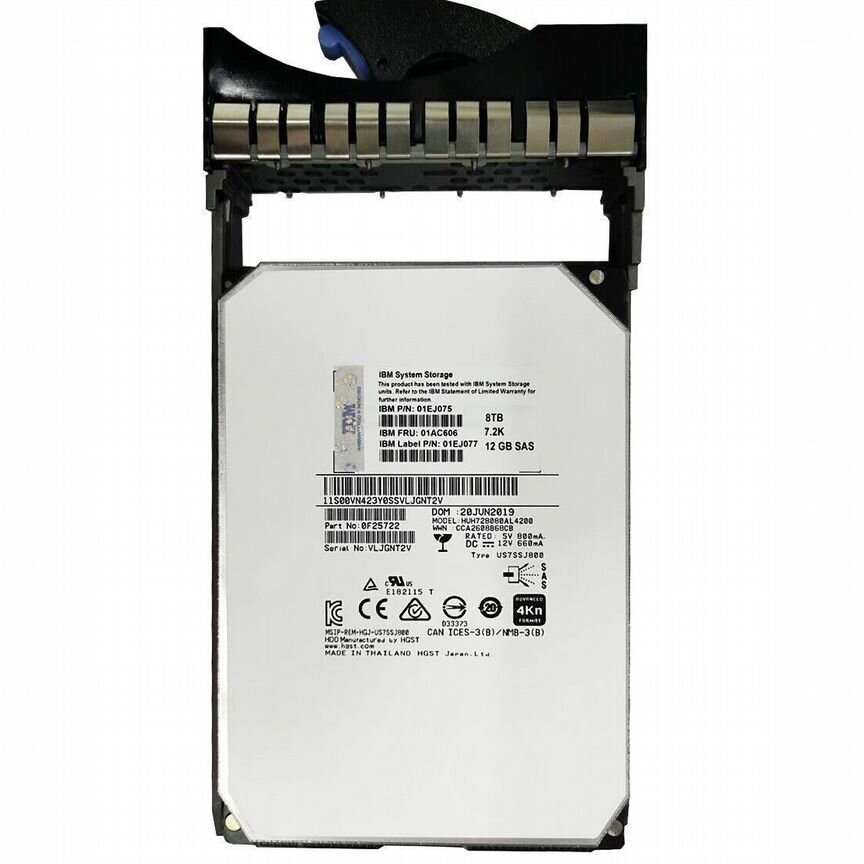 [01ej077] Жесткий Диск Ibm 01ej077 01ej075 8tb Sas 3,5" Hdd Storwize