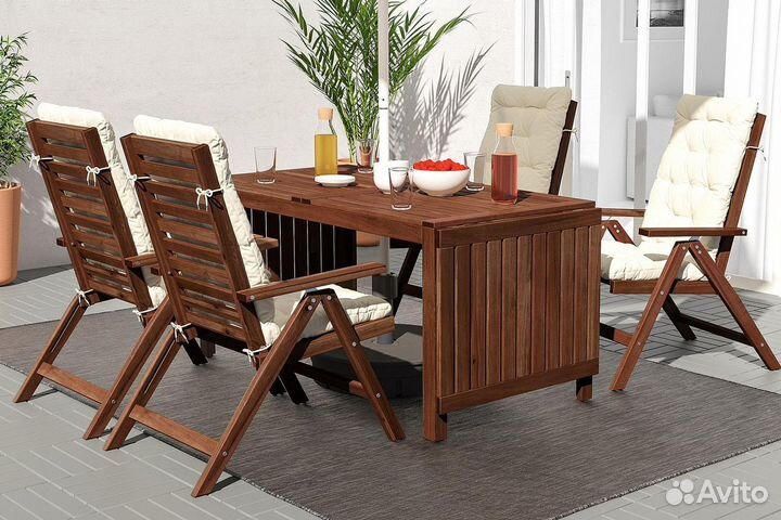 Комплект садовой мебели икеа Аппларо Белая Акация