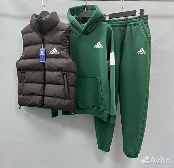 Костюм тройка на флисе Adidas