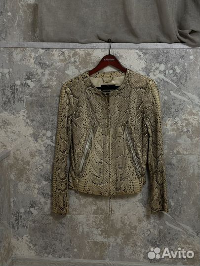 Кожаная куртка питон Roberto Cavalli