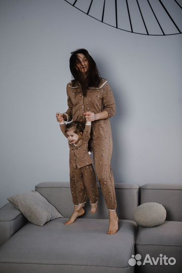 Комплект для мамы и дочки, пижама family look