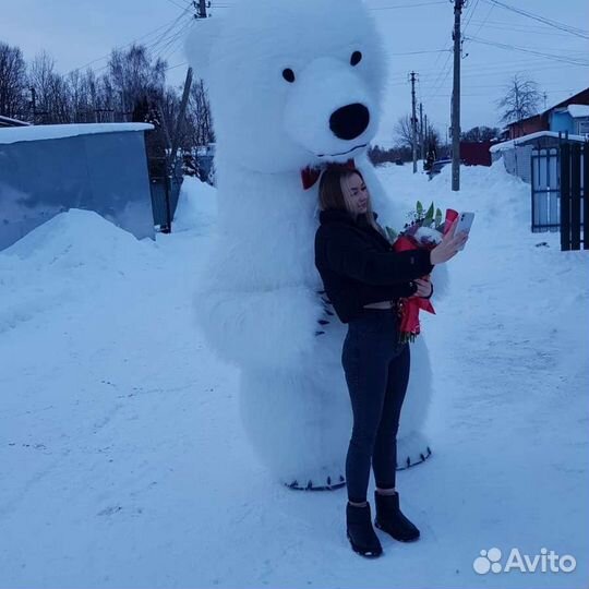 Белый медведь на мероприятие или поздравим с празд