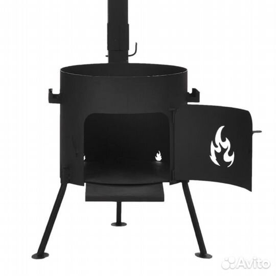 Печь для казана 10л 3мм толстая с трубой