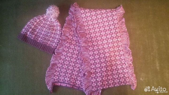 Шапки с шарфом новые