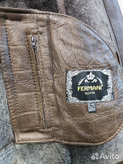 Кожаная дубленка мужская 52 размер