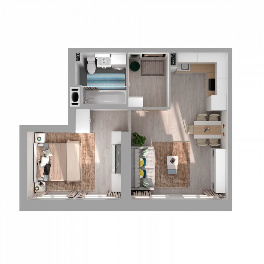 1-к. квартира, 40,9 м², 1/27 эт.