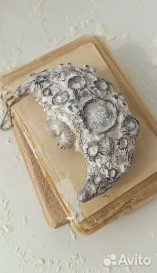 Ёлочная игрушка ручной работы, подвеска, Луна